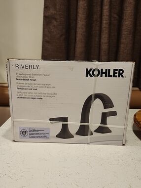 Riverly Matte Black Widespread Bathroom Faucet